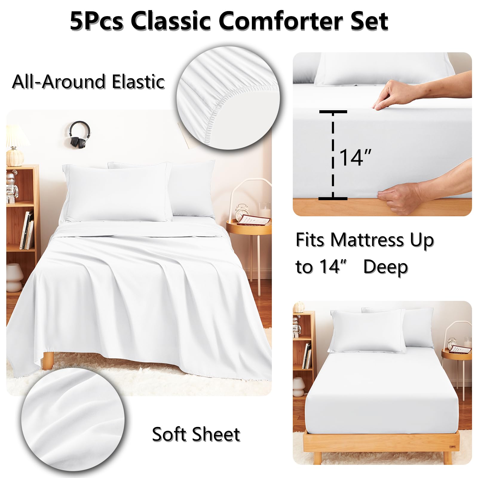 CozyLux pillow sham and pillowcase detail highlighting neat flange and finish