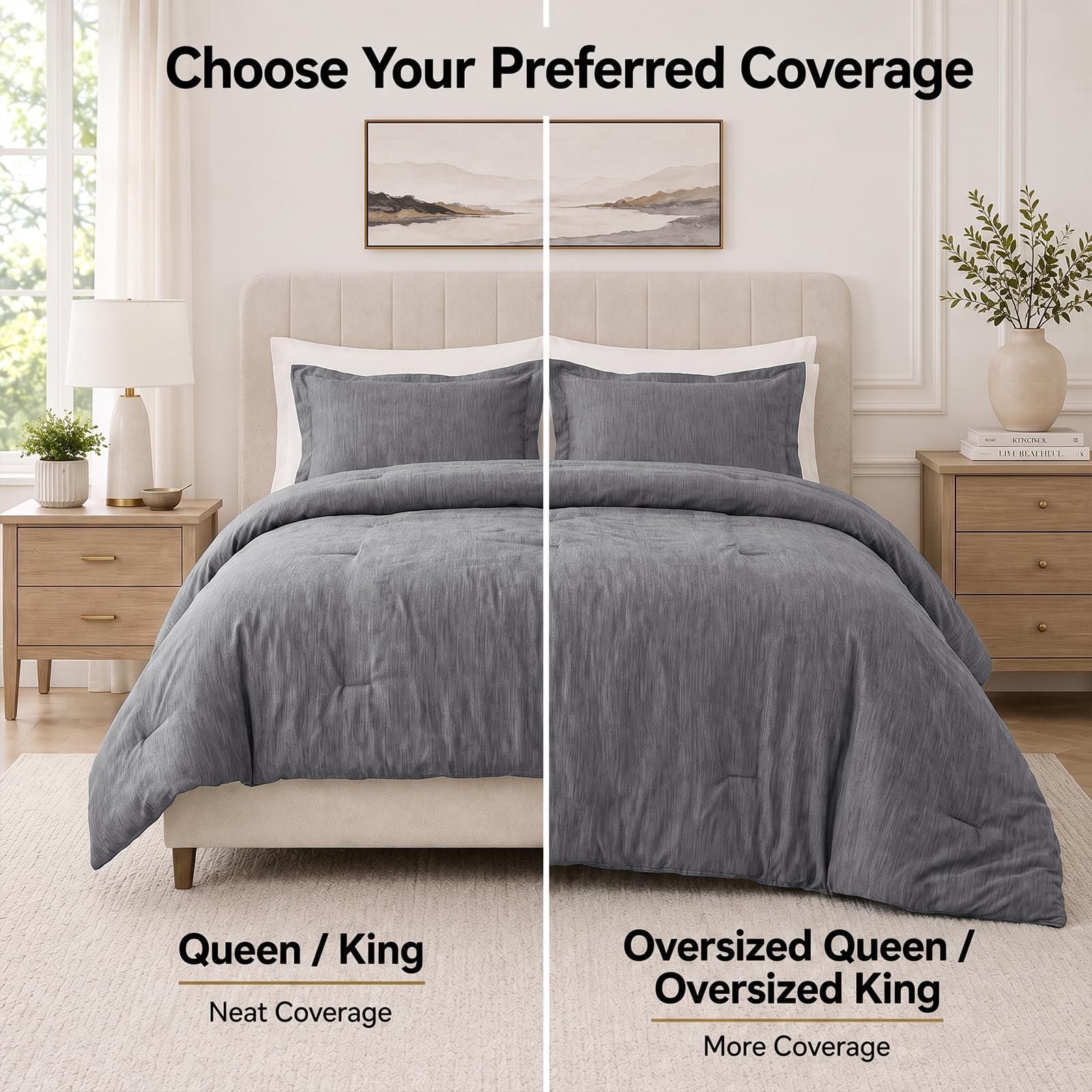 CozyLux matching pillow shams front view showing coordinated bedding benefit