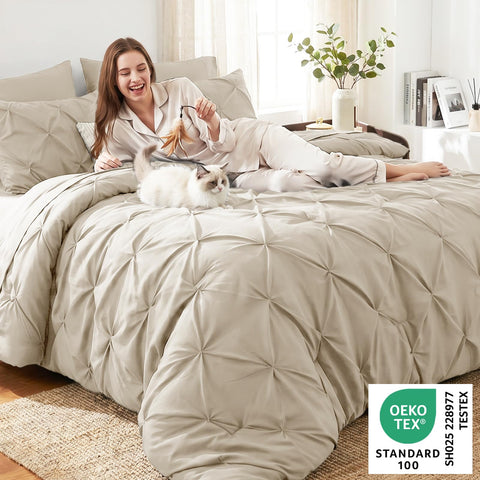 CozyLux close-up of pintuck texture showing soft brushed microfiber and visual depth
