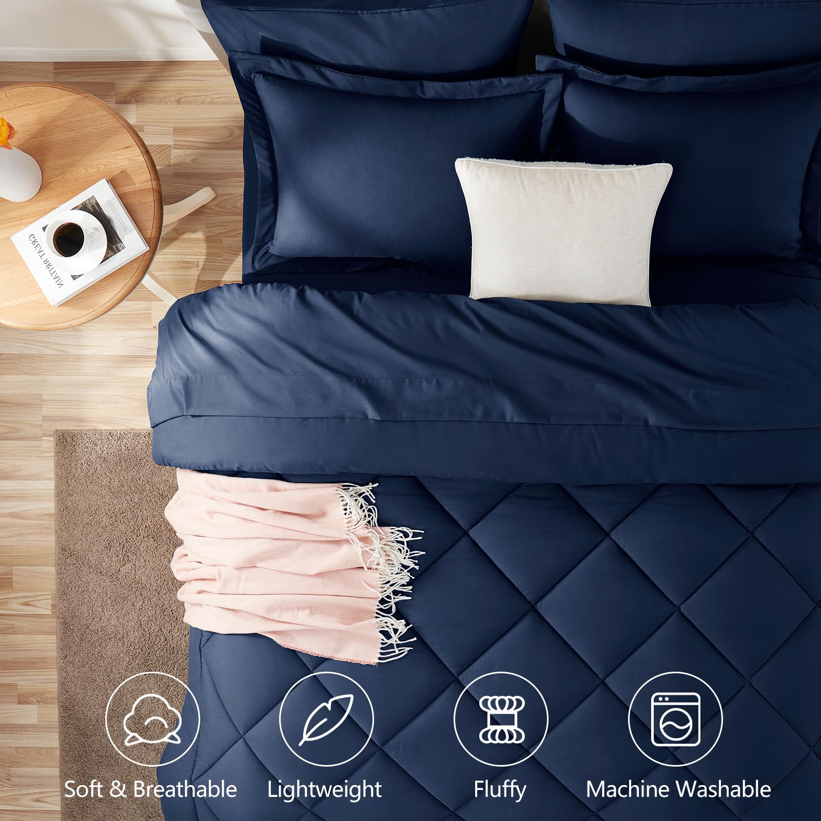 CozyLux close-up of quilt texture highlighting soft brushed microfiber comfort