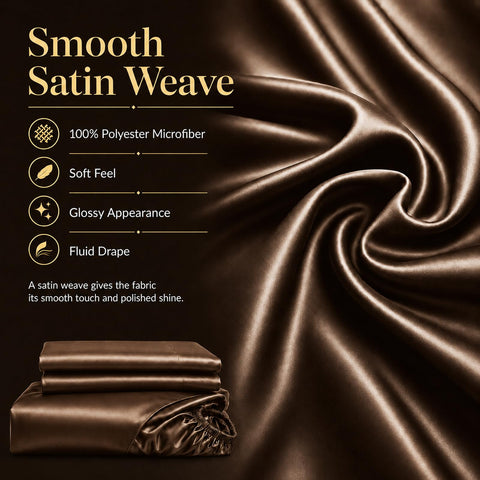 CozyLux two satin pillowcases displayed on dressed bed offering comfortable head support