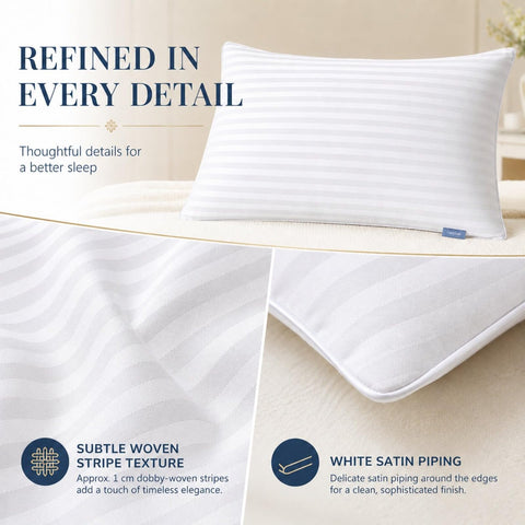 CozyLux satin piping edge detail highlighting tailored finish and neat seam durability