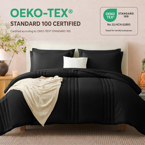 CozyLux comforter on Twin XL mattress for size and coverage reference