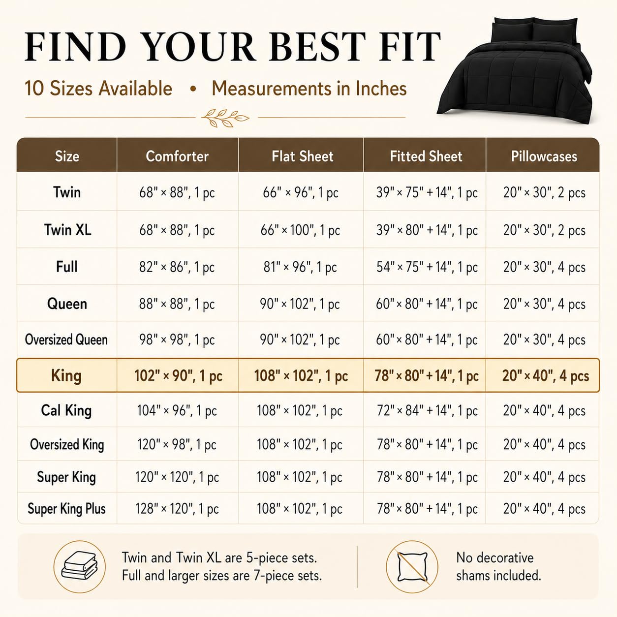 CozyLux with mattress for scale showing true-to-size king fit