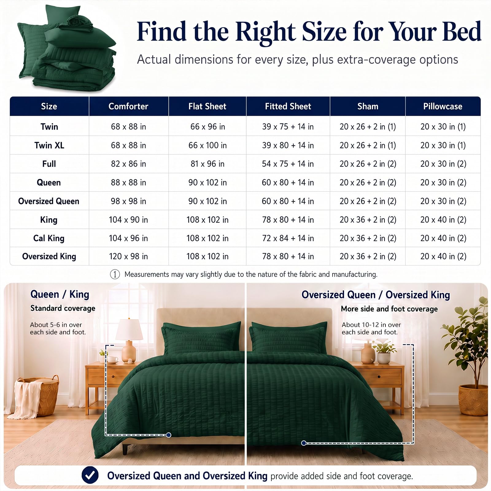 CozyLux king-size comforter on bed to show scale and full coverage for a standard mattress