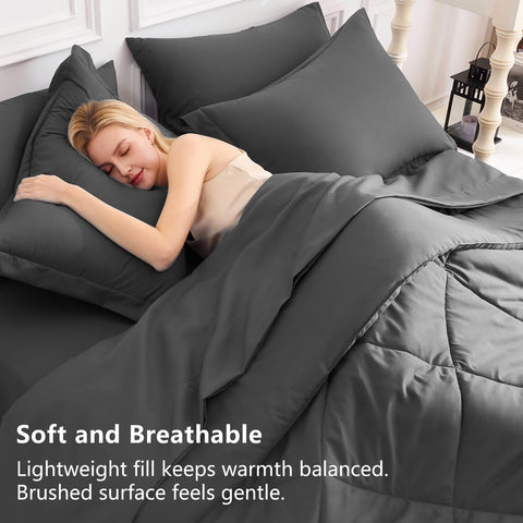 CozyLux set arranged on a California King bed showing generous drape benefit