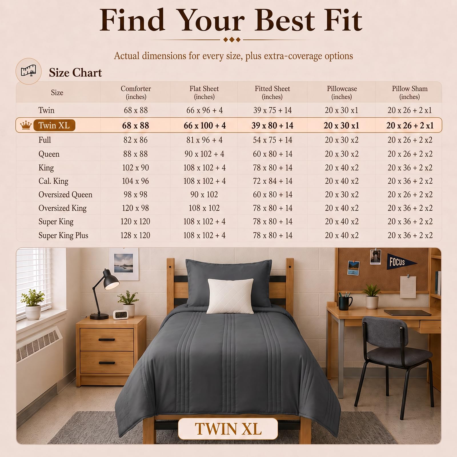 CozyLux sham and pillowcase pair displayed to show matching finish and tidy pillow support