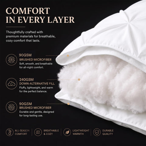 CozyLux pillow shams and cases styled on bed adding coordinated elegance