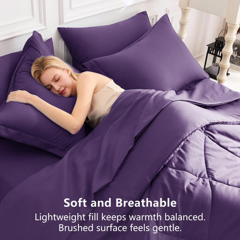 CozyLux coordinated sheets and pillows displayed to show included 7-piece set