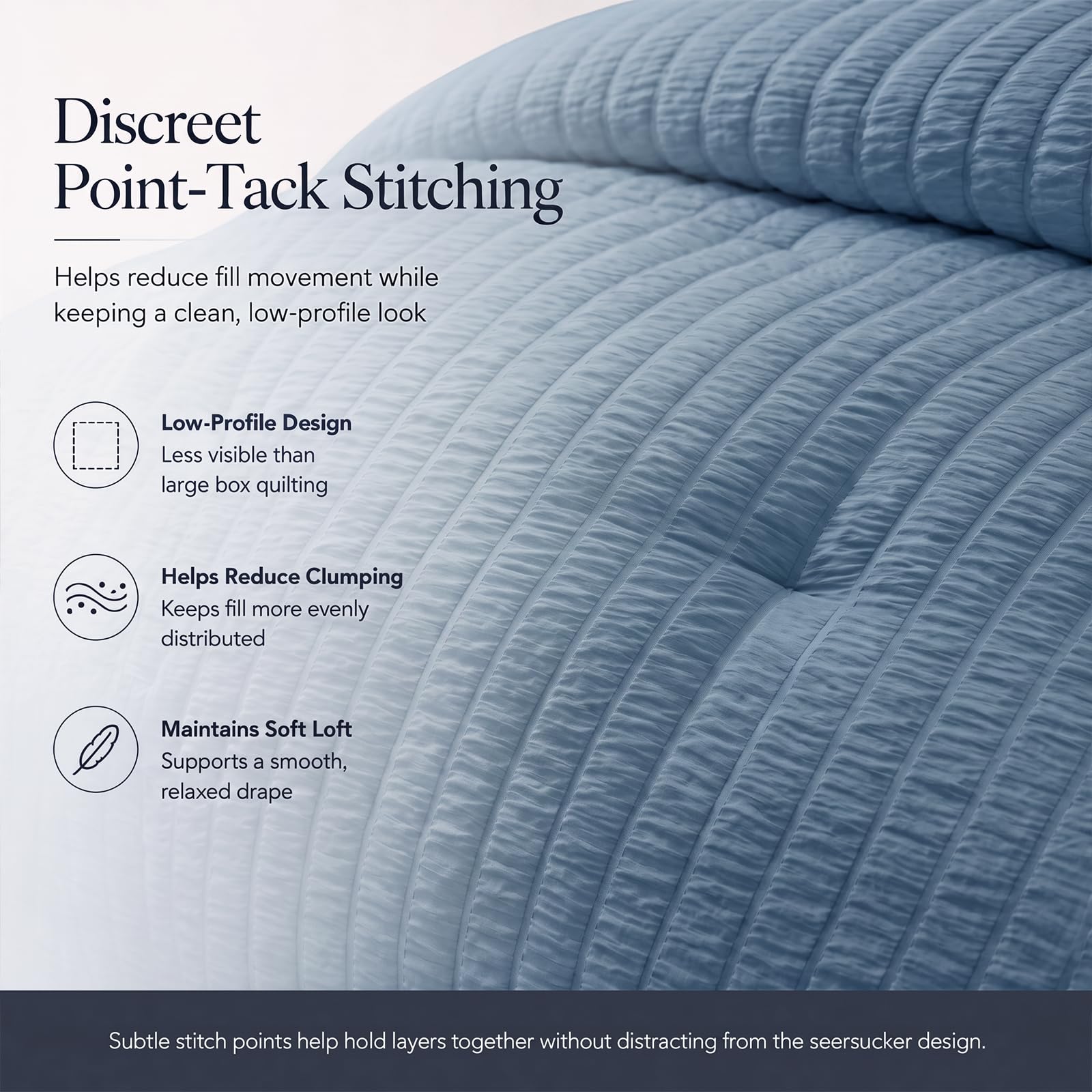 CozyLux fitted sheet pocket detail showing 14 inch depth that stays snug