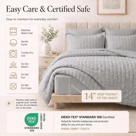 CozyLux flat lay of sheets and shams showing coordinated pieces and easy bedmaking