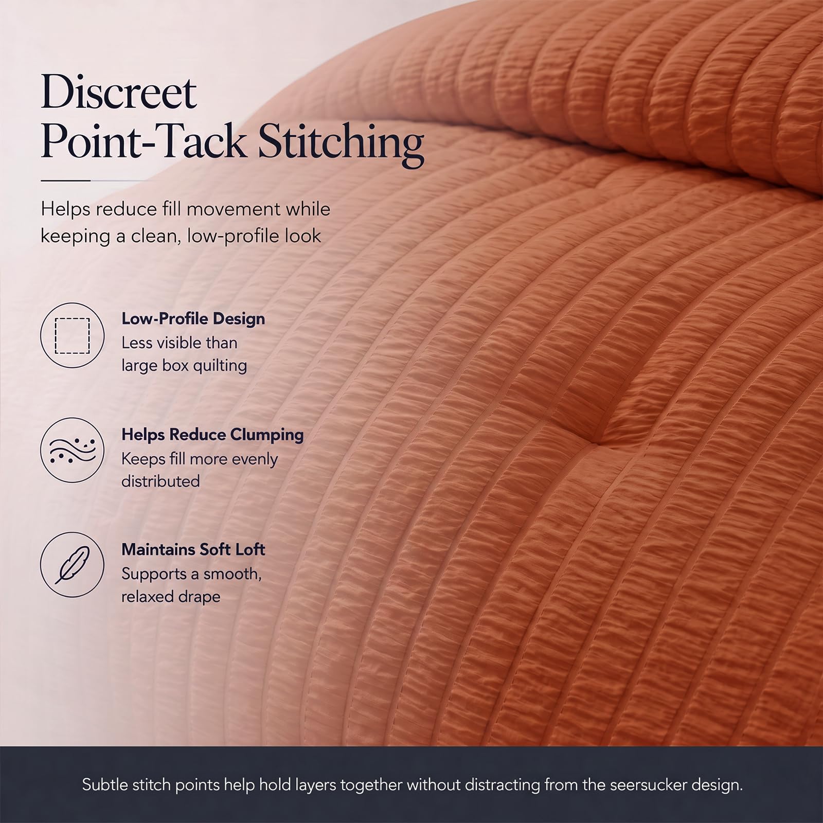 CozyLux fitted sheet pocket showing 14 inch deep-pocket fit benefit