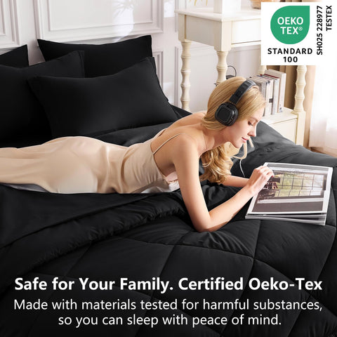 CozyLux folded sheets and shams displaying coordinated set benefit