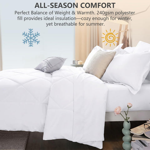 CozyLux beside a Twin XL mattress to show accurate 68x88 comforter fit