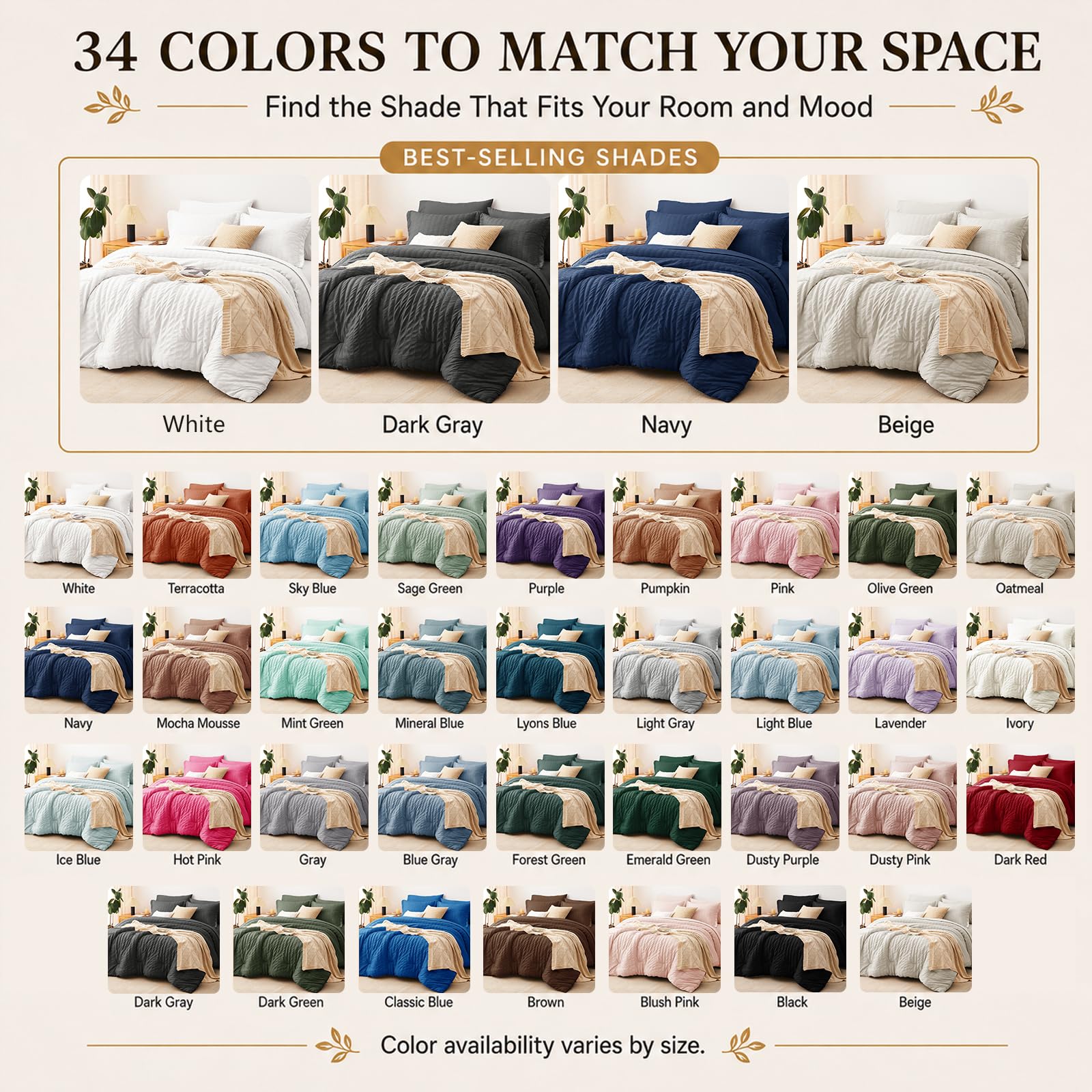 CozyLux comforter on mattress with ruler showing dimensions and generous coverage