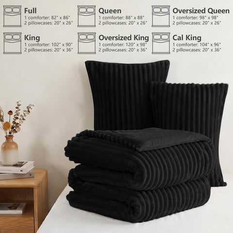 CozyLux comforter next to ruler for size scale and coverage benefit
