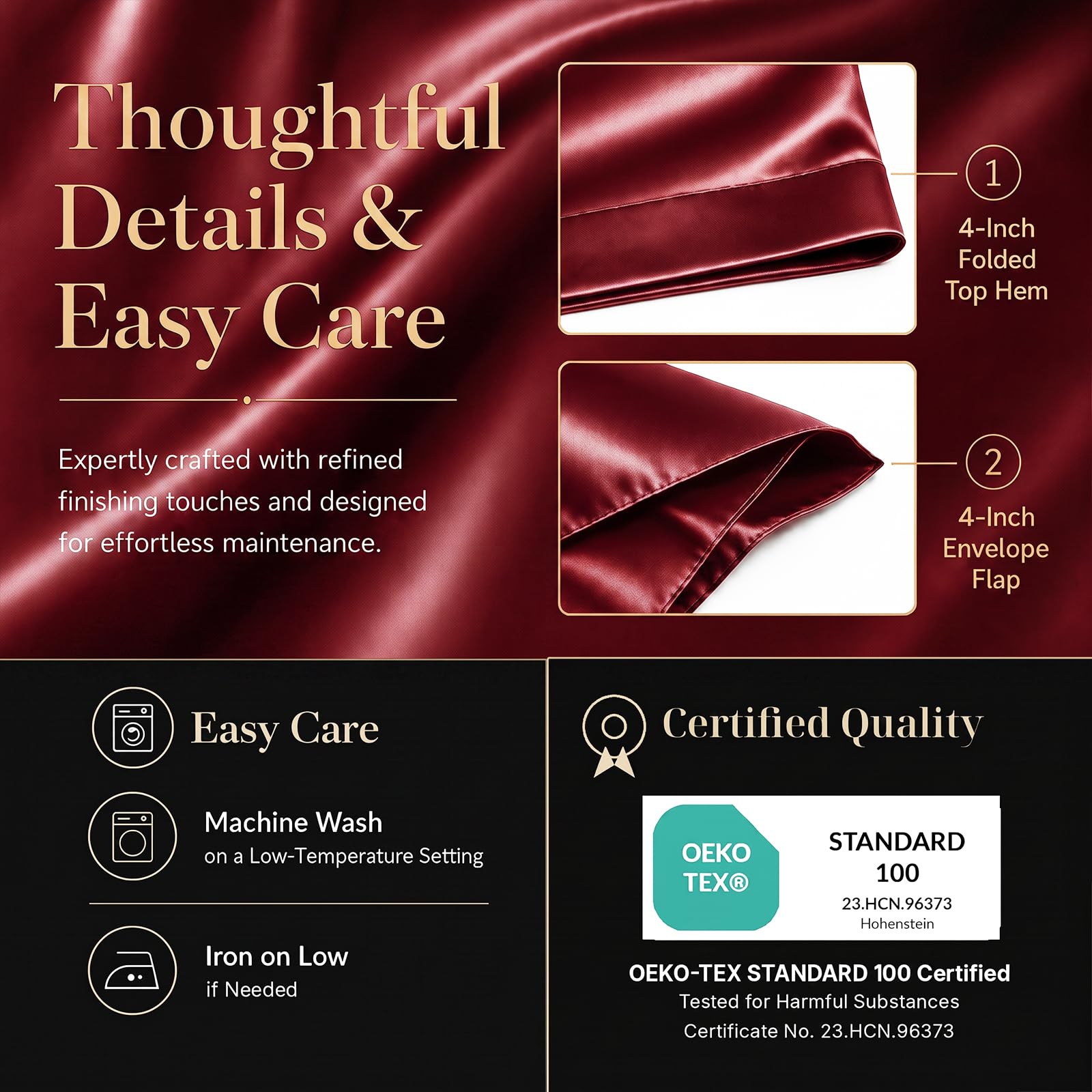 CozyLux hand touching fabric to show silky texture and cooling feel
