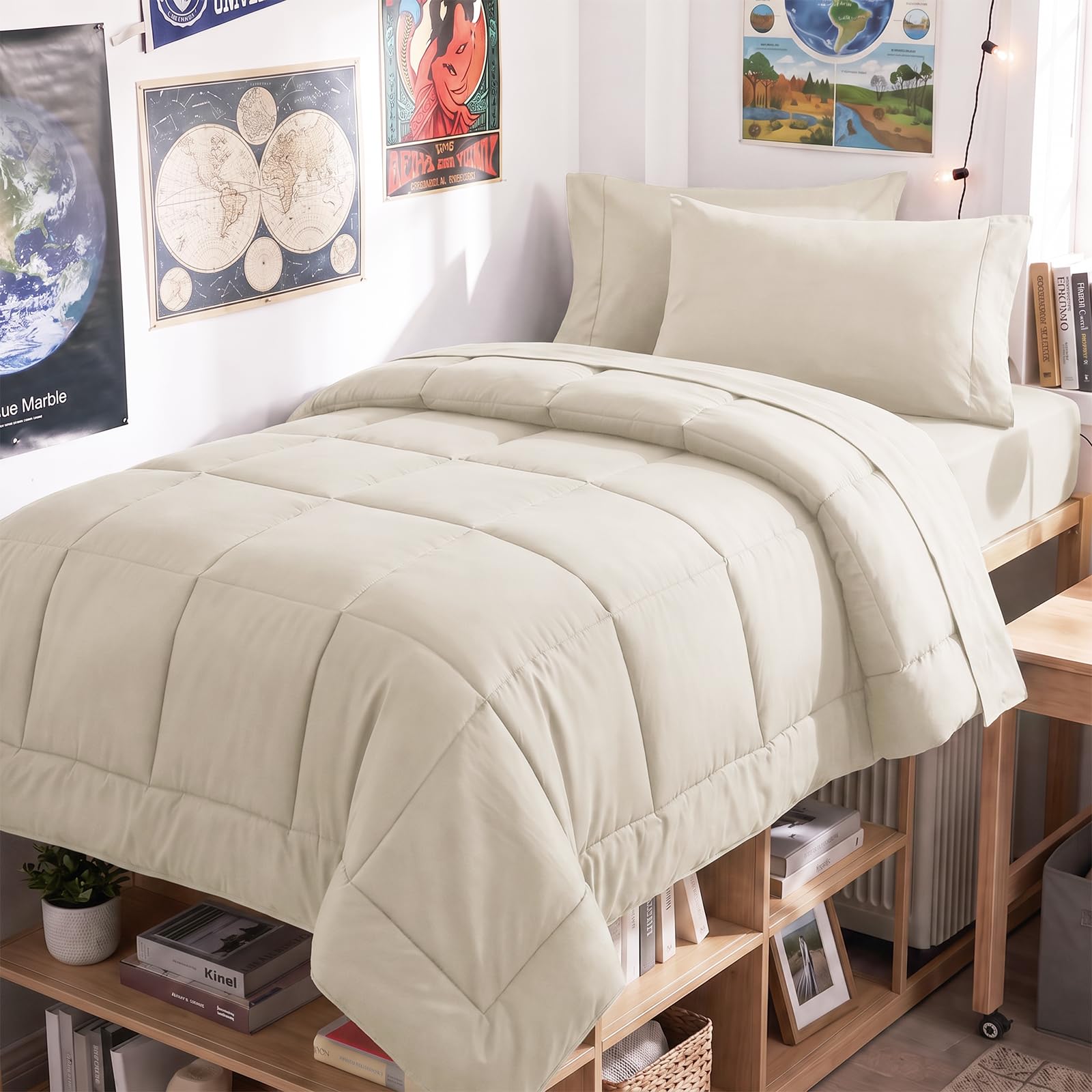 CozyLux front view of full Twin XL bed set showing neat finished look