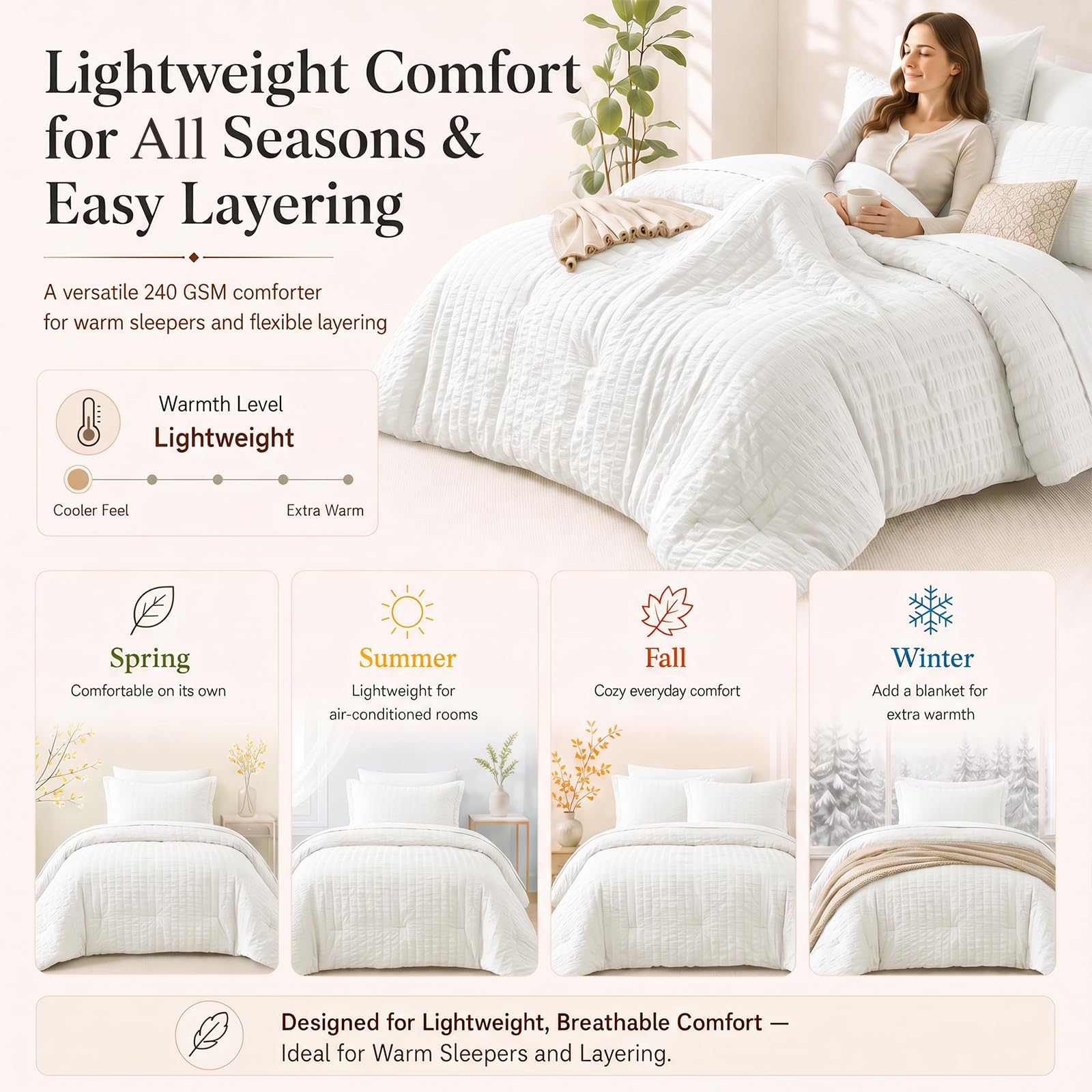 CozyLux vacuum-compressed packaging easy to unpack and restore loft