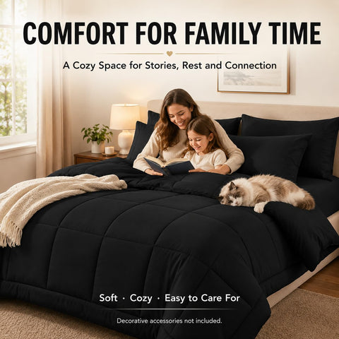 CozyLux vacuum-sealed package before fluffing to show compact shipping benefit
