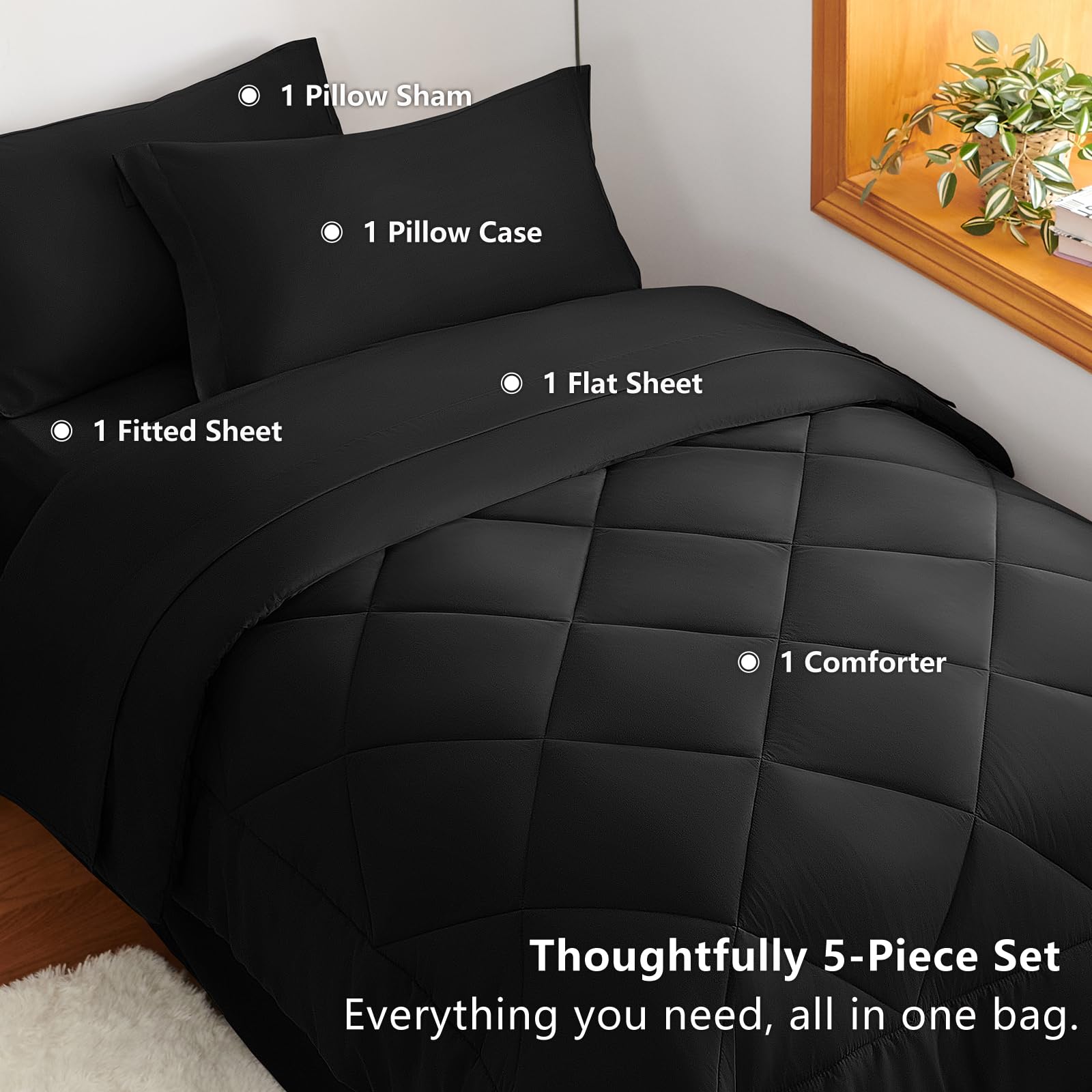 CozyLux vacuum-sealed package showing compressed shipping and easy unboxing benefit