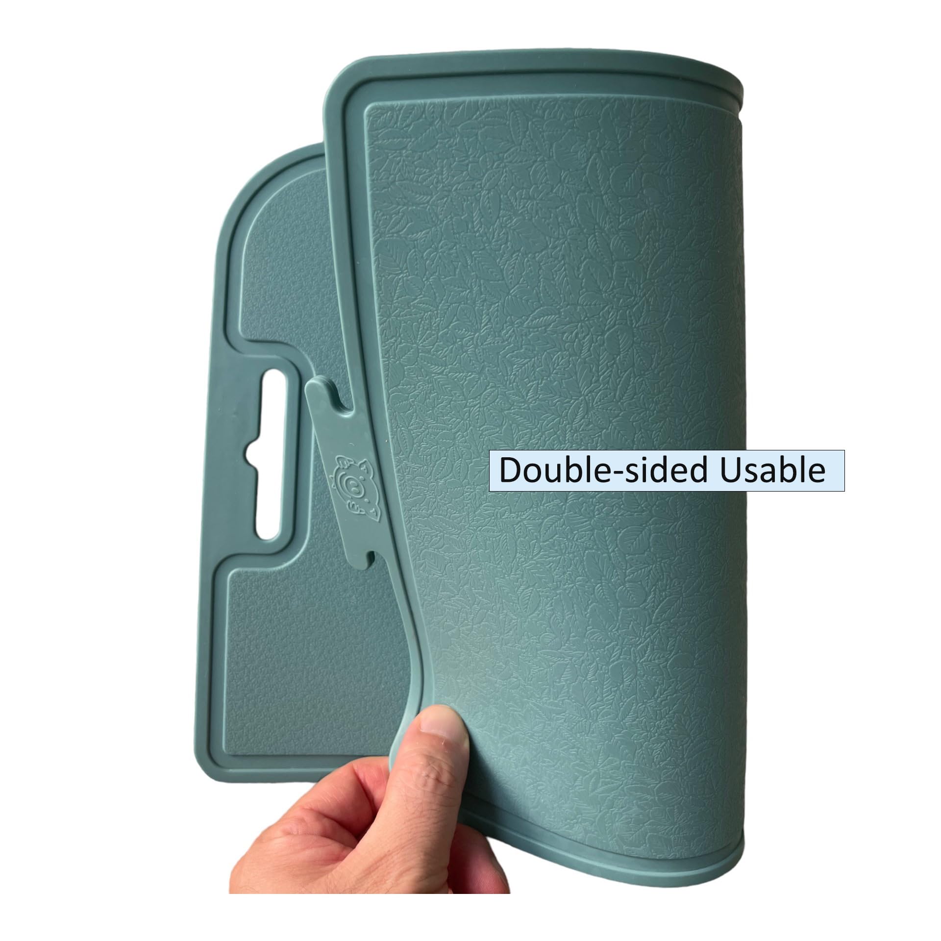 cozymomdeco size scale next to utensils illustrating compact footprint benefit