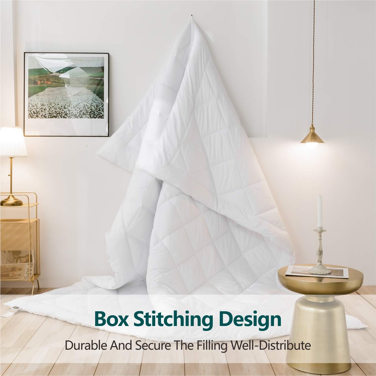 Cozynight corner tab detail displaying sewn loop for secure duvet cover attachment