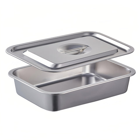 CozyState front view with lid showing durable stainless finish and oven readiness