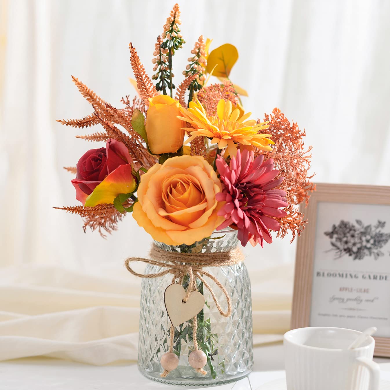 COZZI CODI front view of arrangement showing full vase and blooms for instant decor