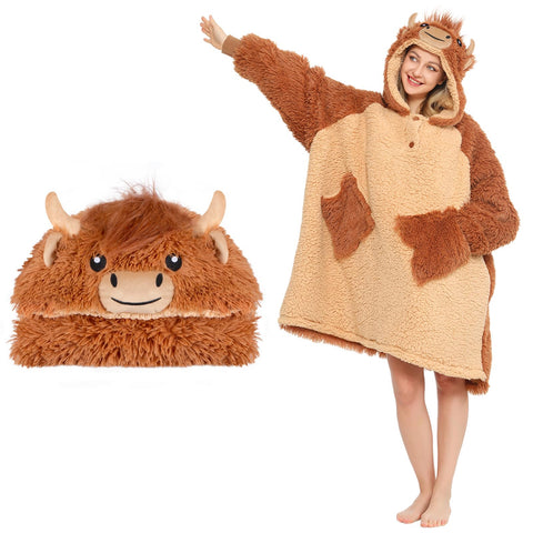 CozziPals front view showing full wearable blanket and cozy coverage