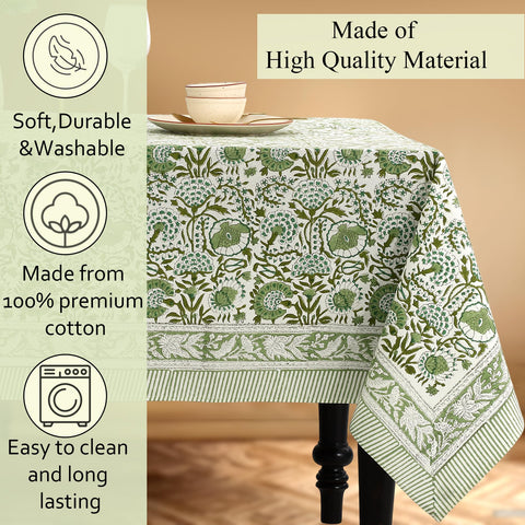 CPC COTTON PRINT CLUB 60x60 cloth on square table highlighting correct size fit benefit