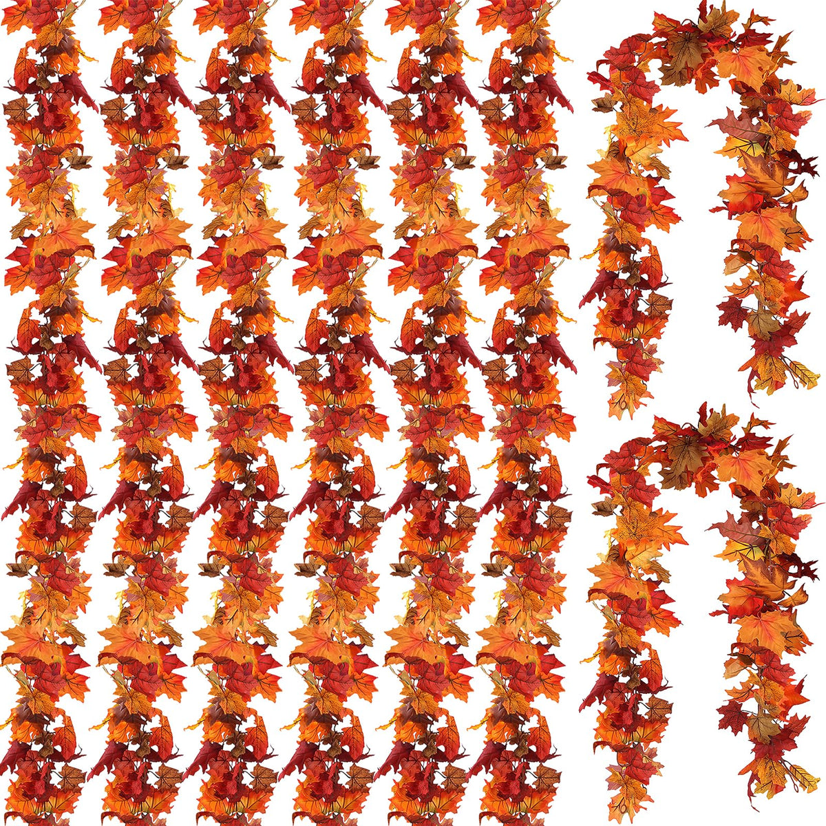 CQURE front view of full eight-pack garlands showing autumn coverage benefit