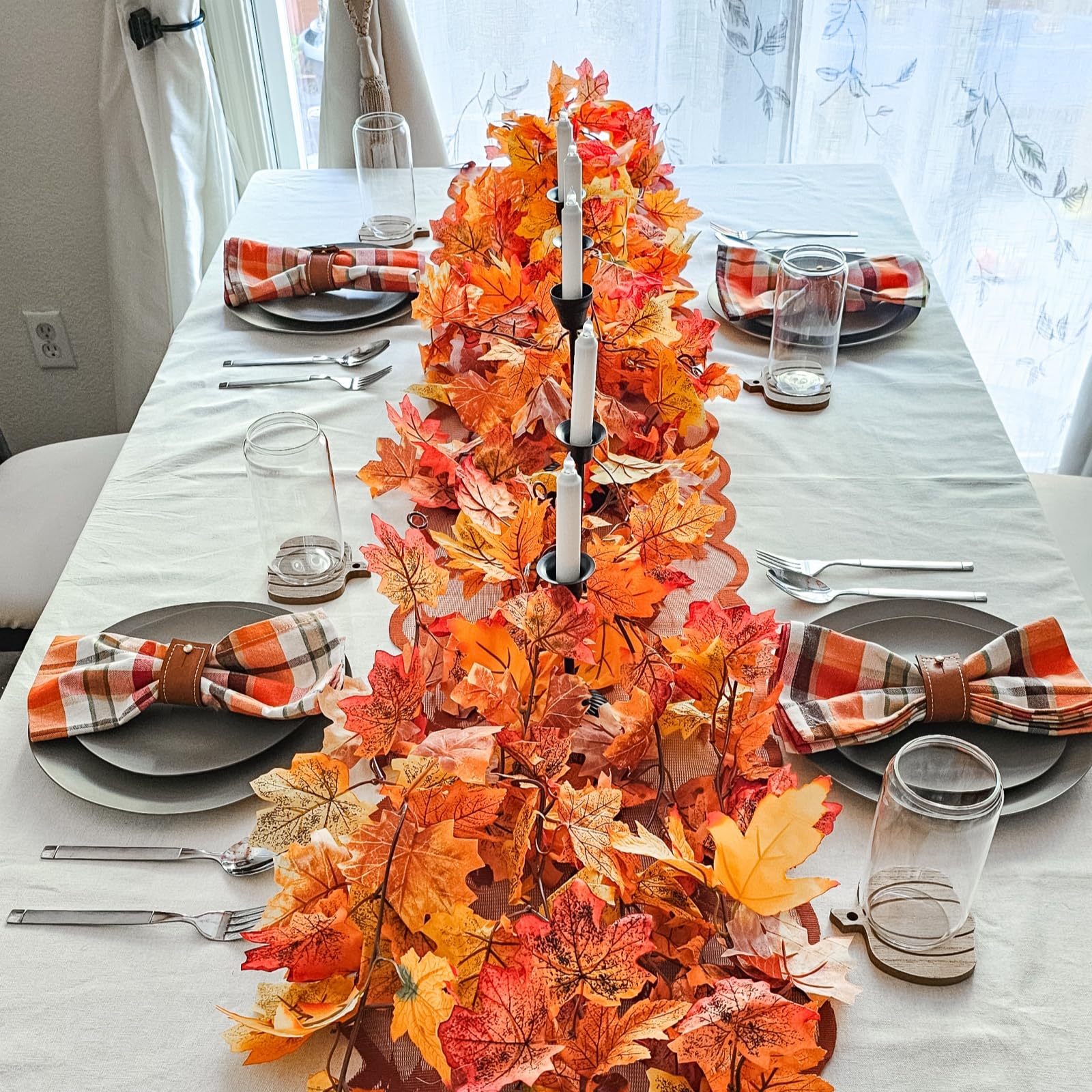 CQURE garland styled on mantel adding instant warm seasonal ambiance benefit