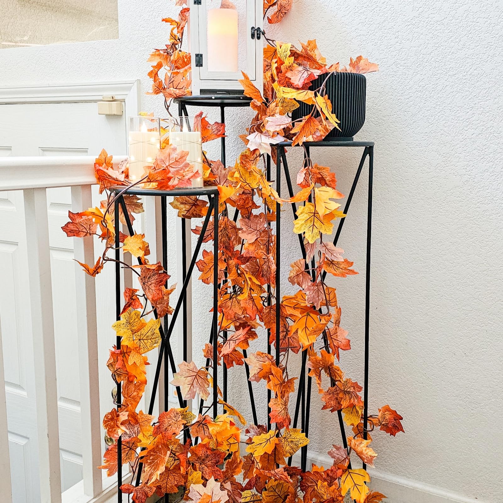 CQURE garland used as table centerpiece creating festive Thanksgiving atmosphere benefit