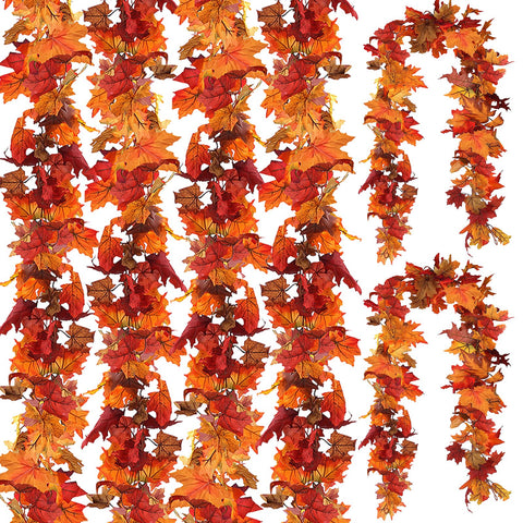 CQURE front view showing six fall garland strands for instant autumn decor