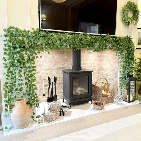 CQURE ivy garland draped over a wedding arch creating lush ceremony backdrop