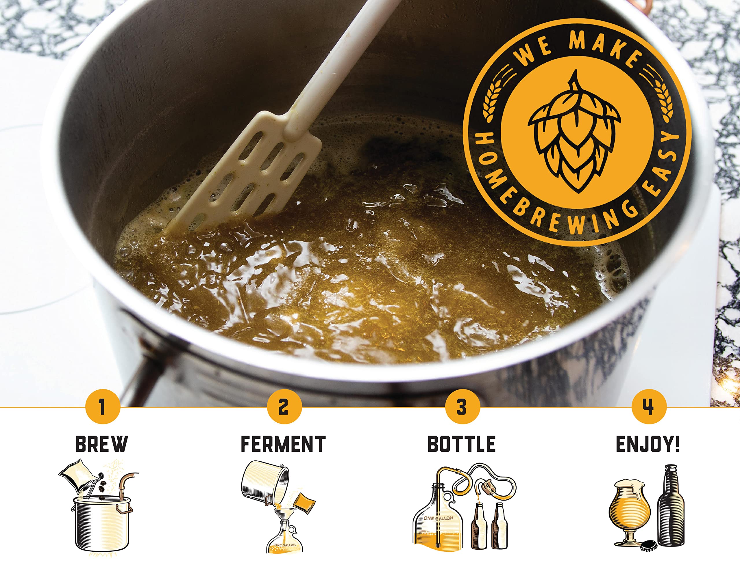 Craft A Brew bottling in action with bottles being filled for easy packaging