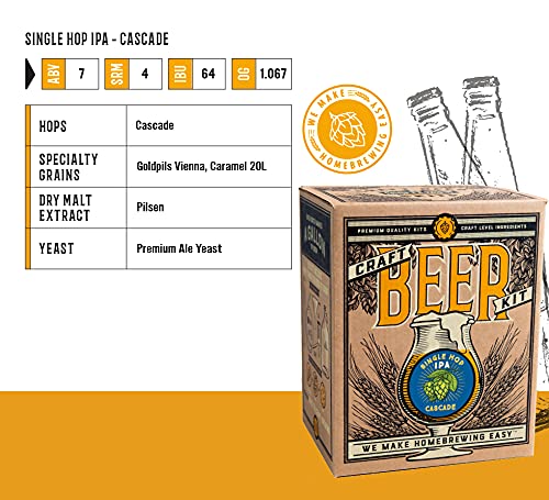 Craft A Brew finished beer glass with amber IPA pour showing drinkable results