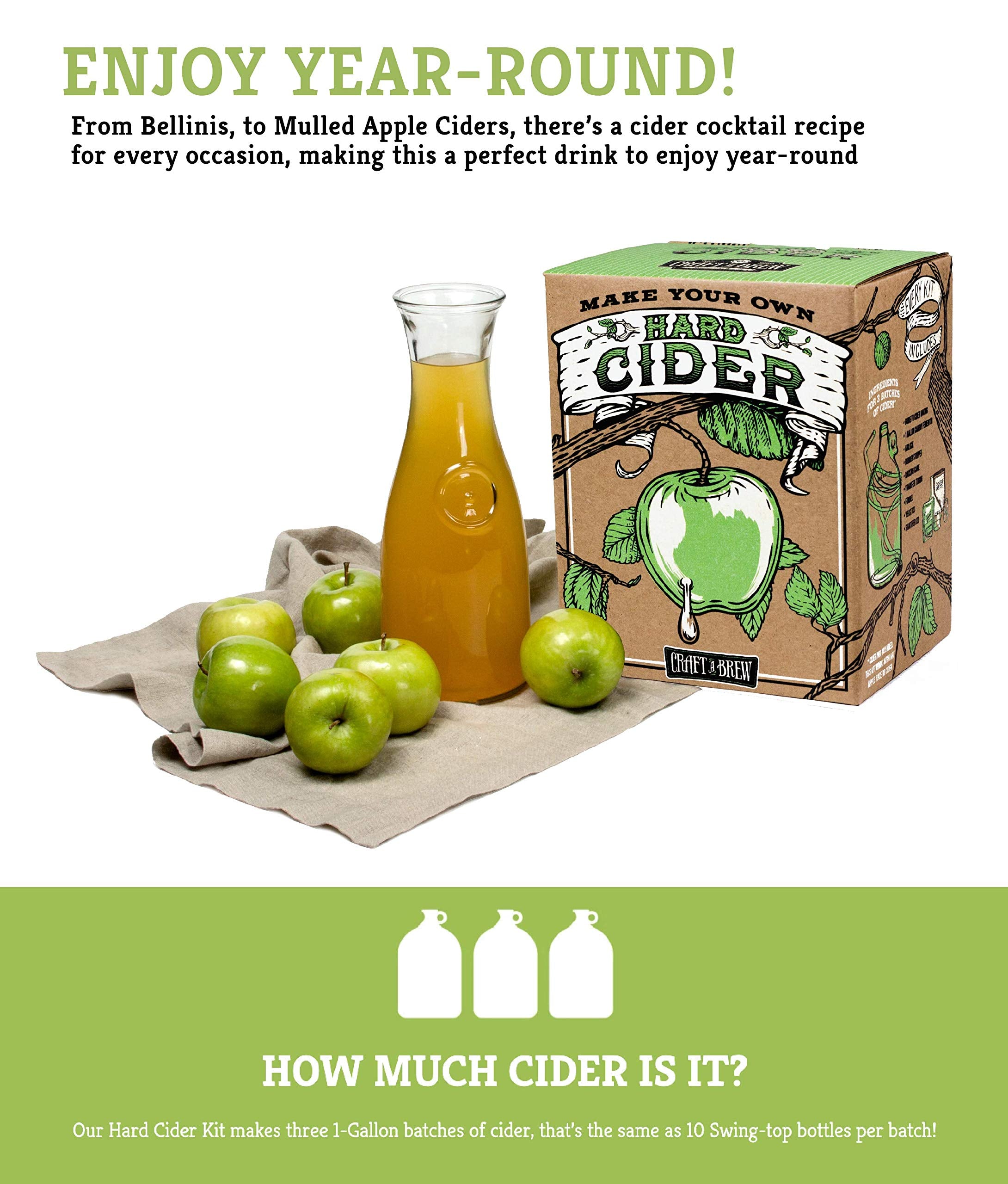 Craft A Brew glass carboy close-up for safe fermentation