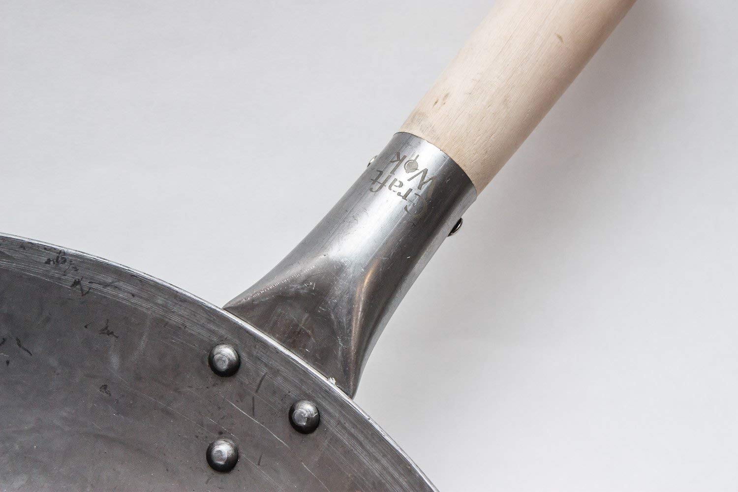 Craft Wok size comparison next to utensils showing scale and capacity