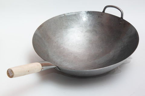 Craft Wok steel helper handle close-up for safer two-handed lifting