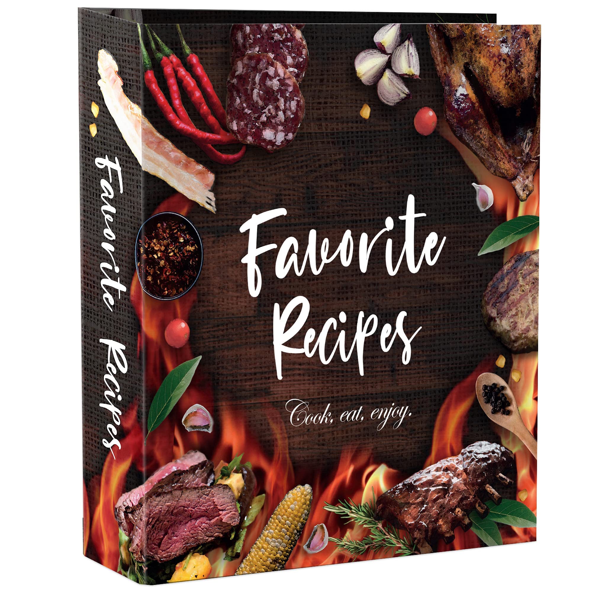 CraftSaints binder front cover showing durable laminated finish and neat spine, protects recipes