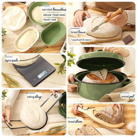 CraftZee silicone banneton on counter demonstrating easy cleaning and flexibility