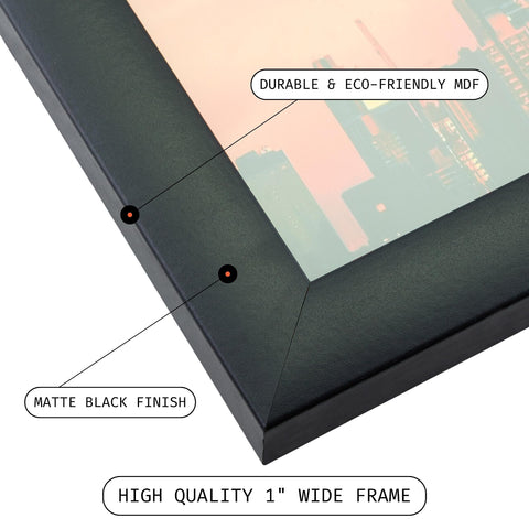 Craig Frames back view with hanging hardware for secure wall mounting benefit