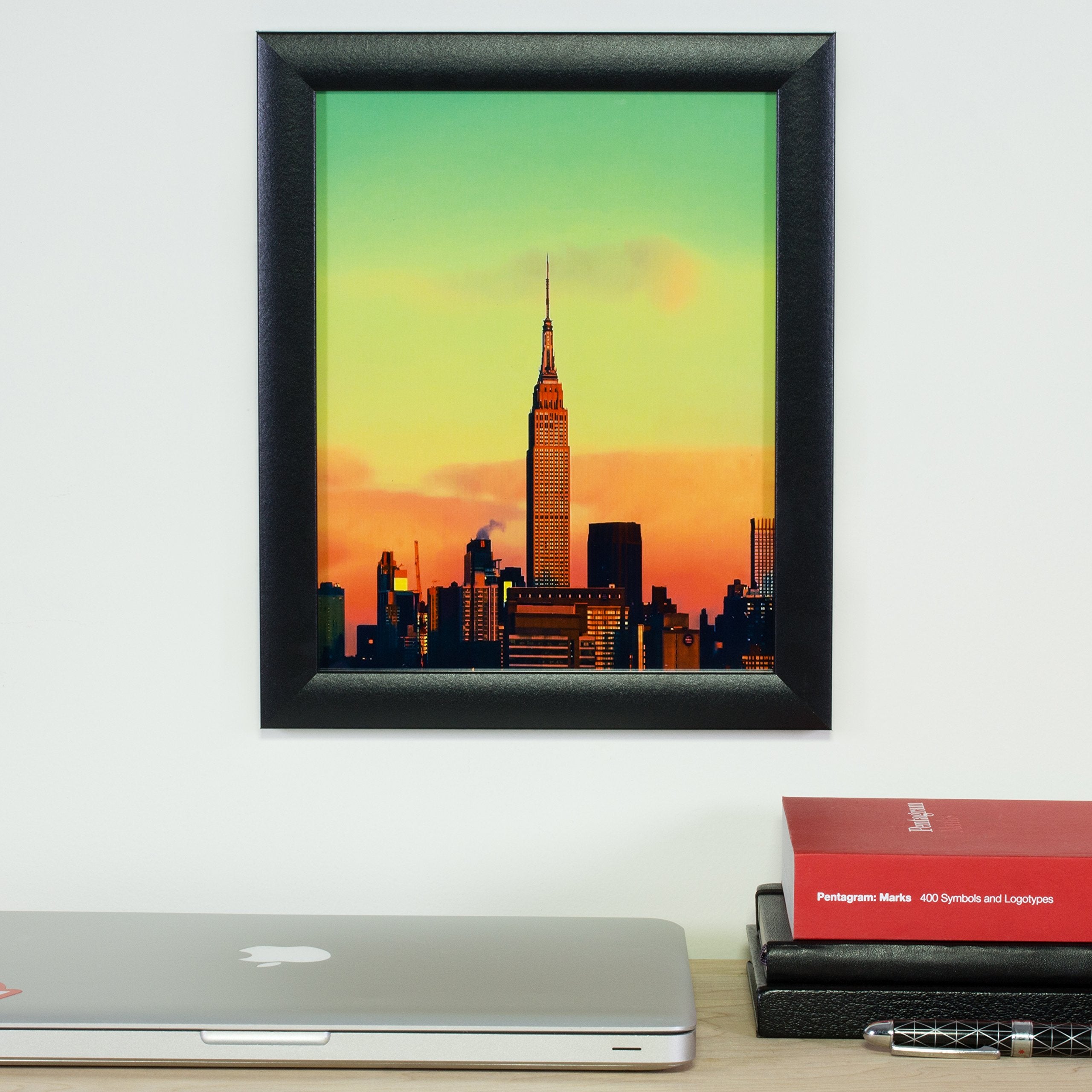 Craig Frames in living room showing how frame elevates artwork benefit