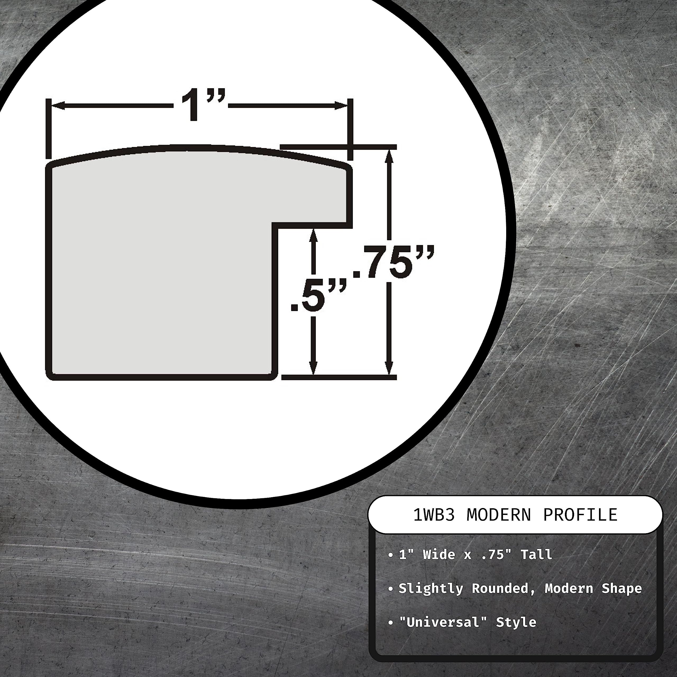 Craig Frames moulding edge profile showing 1-inch wrap finish for modern look benefit