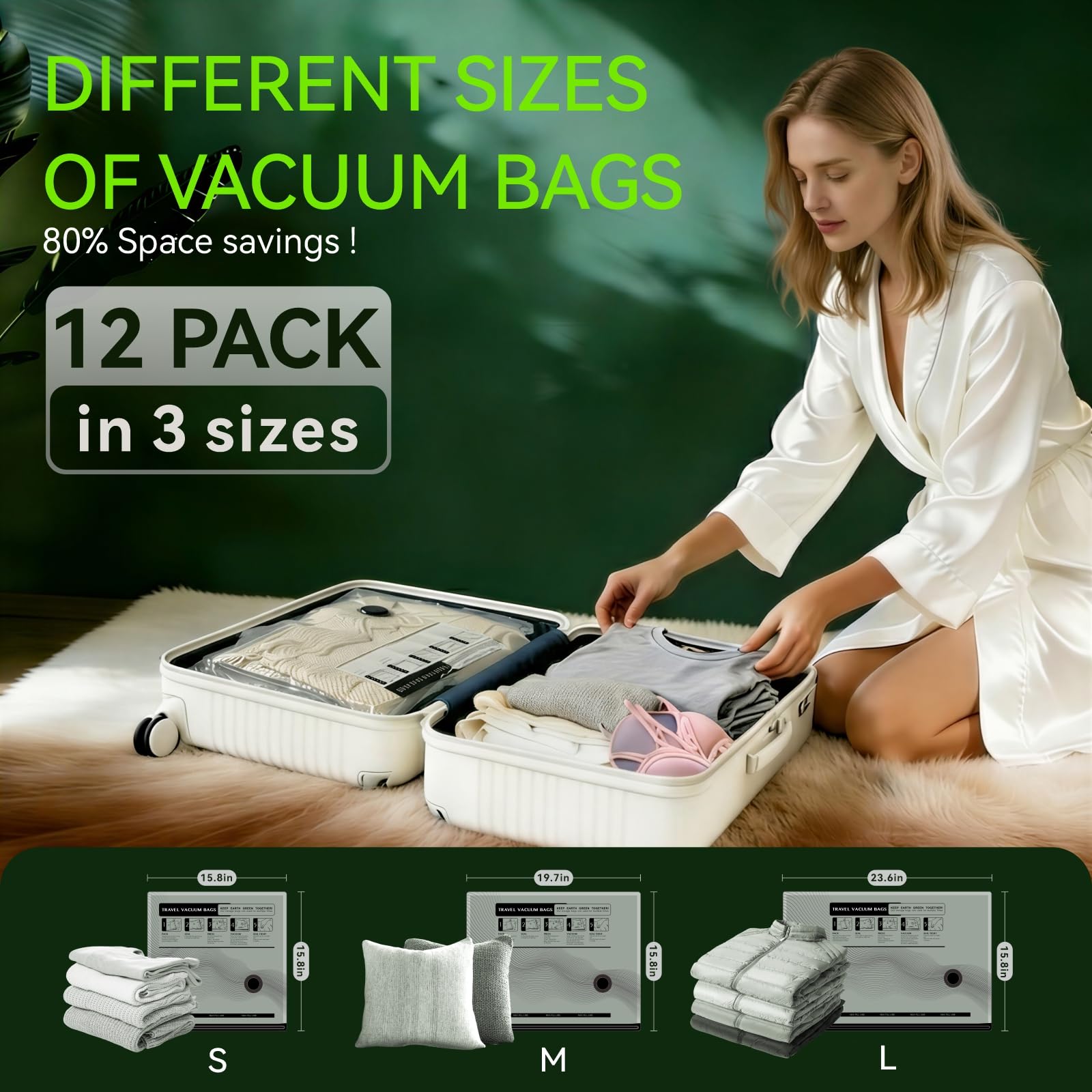 CrazyFeb bag material and double-valve seal detail, protecting garments from moisture