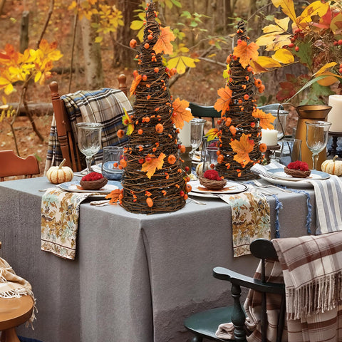 CRCZK on an entryway table creating welcoming fall atmosphere for guests