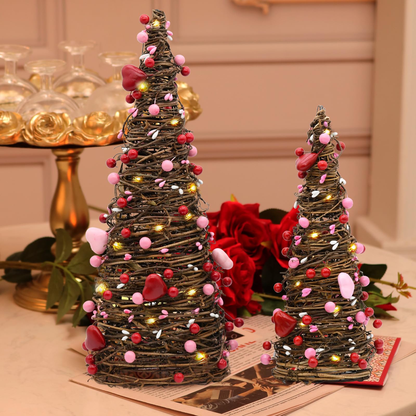 CRCZK tree styled on bedroom dresser adding cozy ambiance