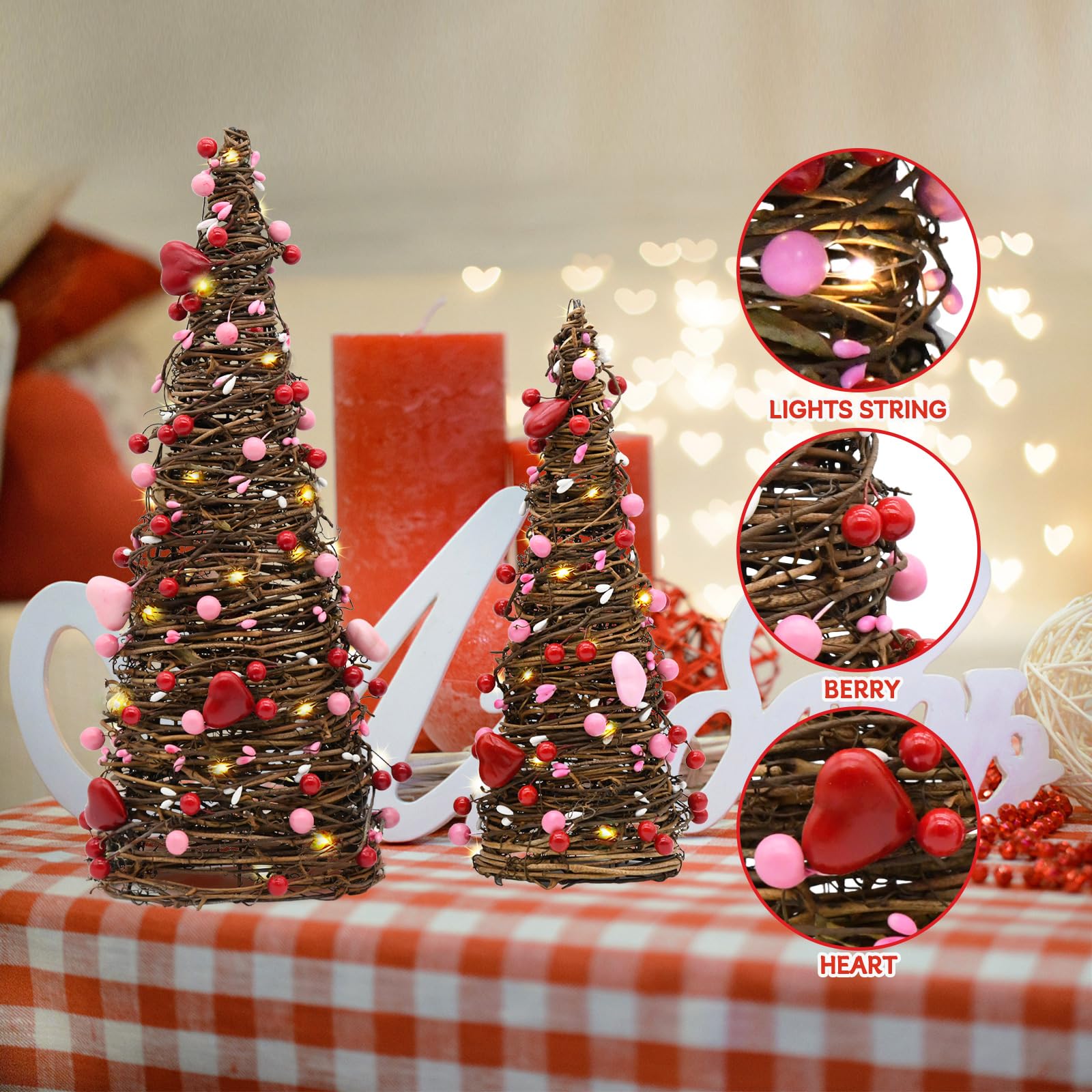 CRCZK tree beside a cup for scale showing compact tabletop size